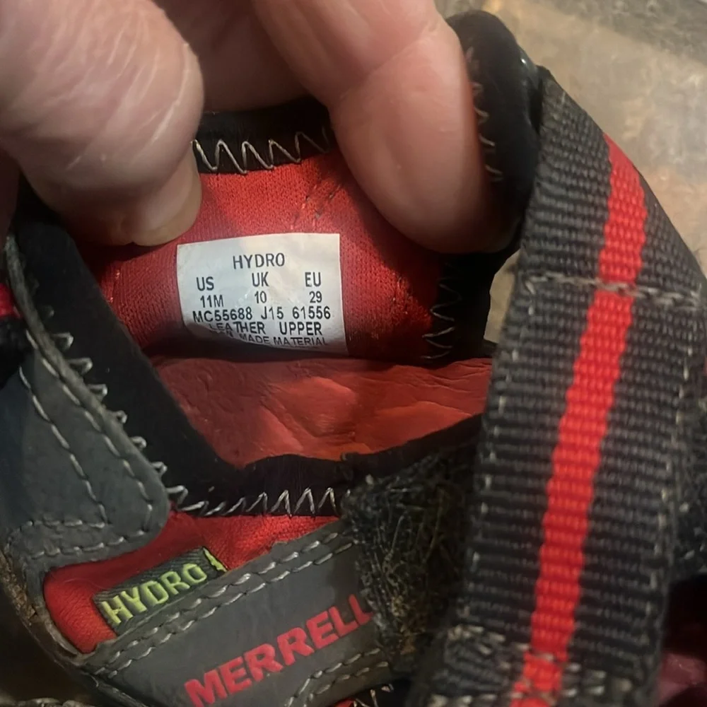 Merrell Kids Black and Red Water Shoes